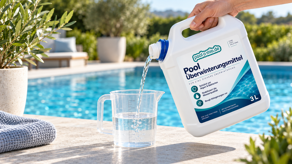 Pool-Überwinterungsmittel richtig dosieren