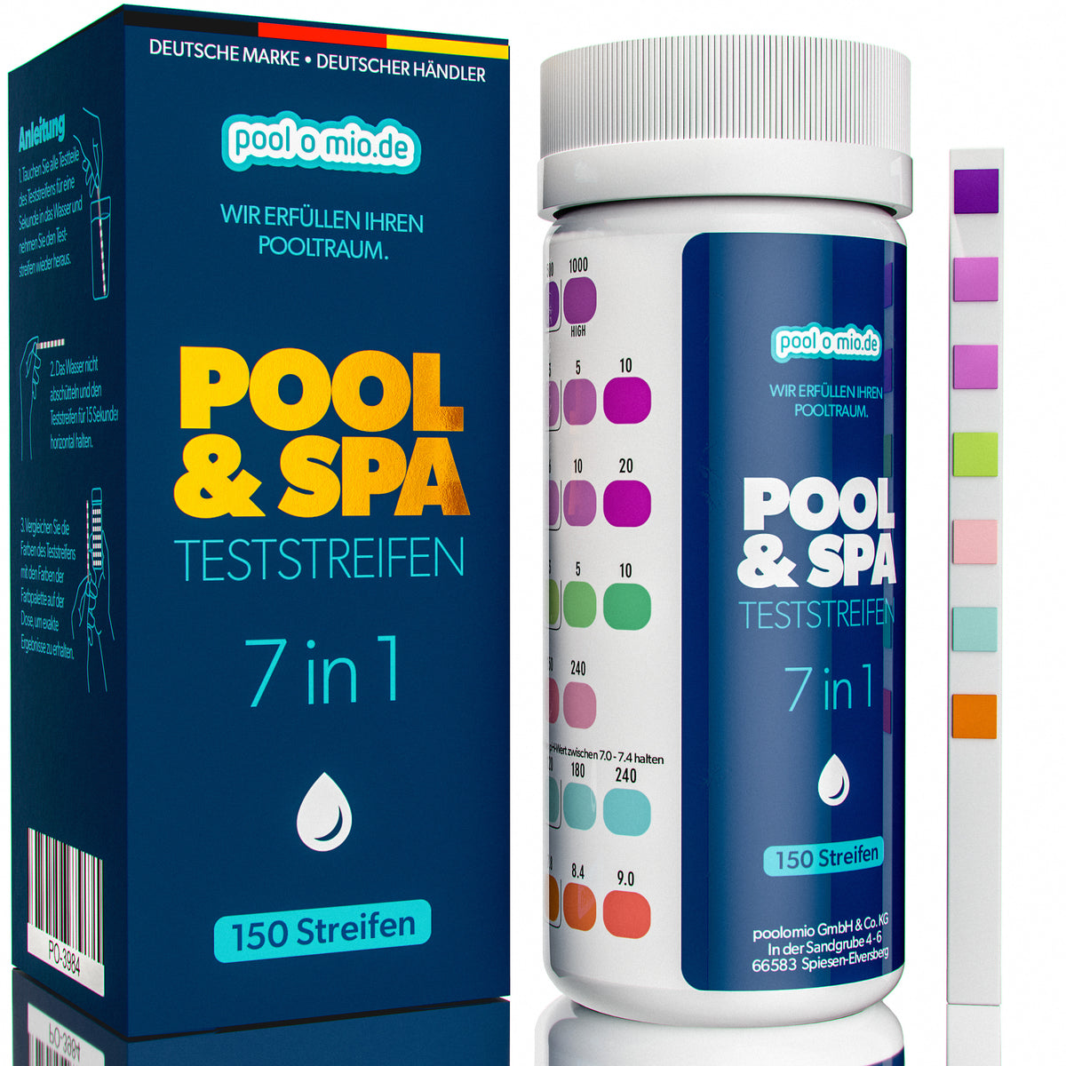 poolomio 7in1 Teststreifen Pool