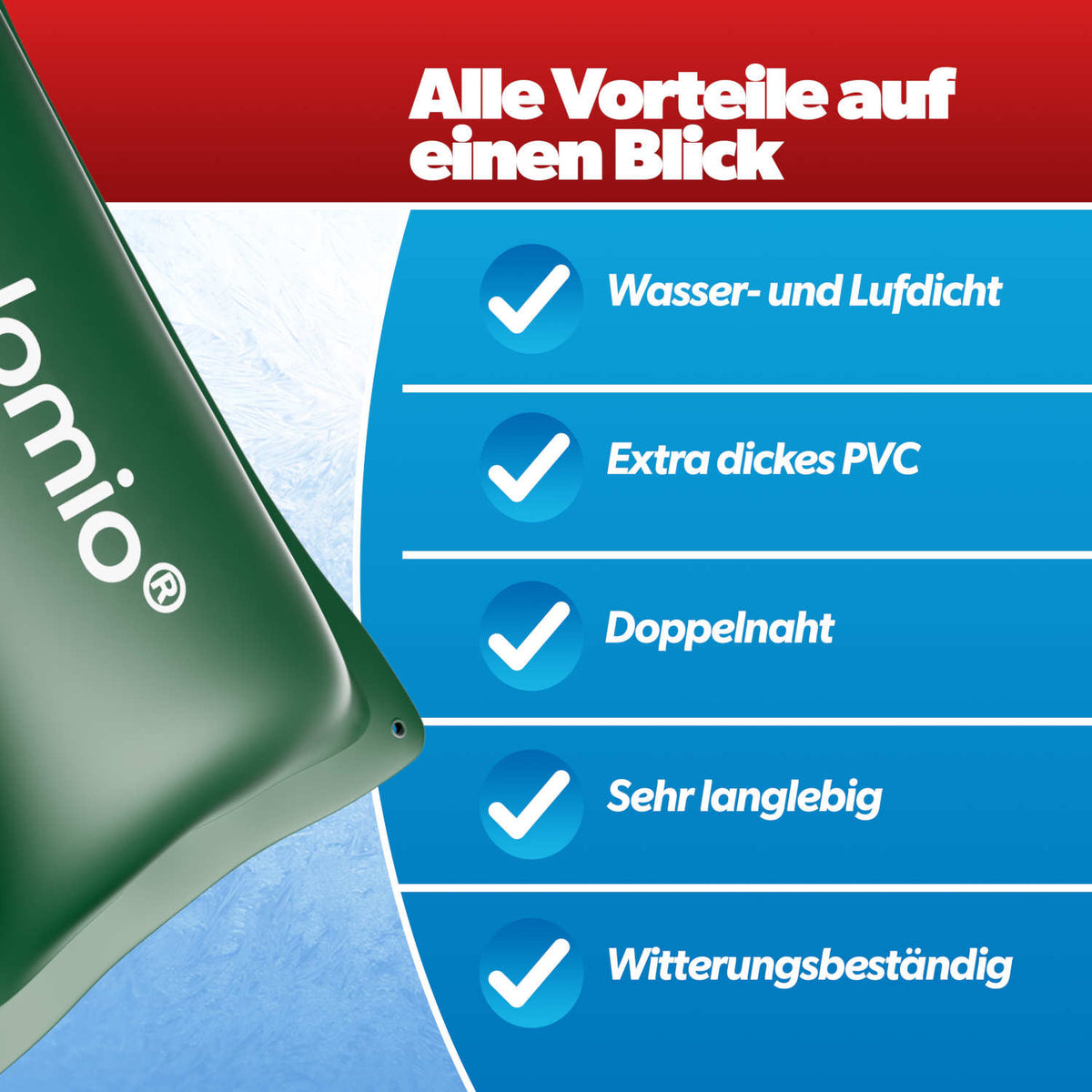 Poolkissen Rechteckig 4x2m | 420g/m²