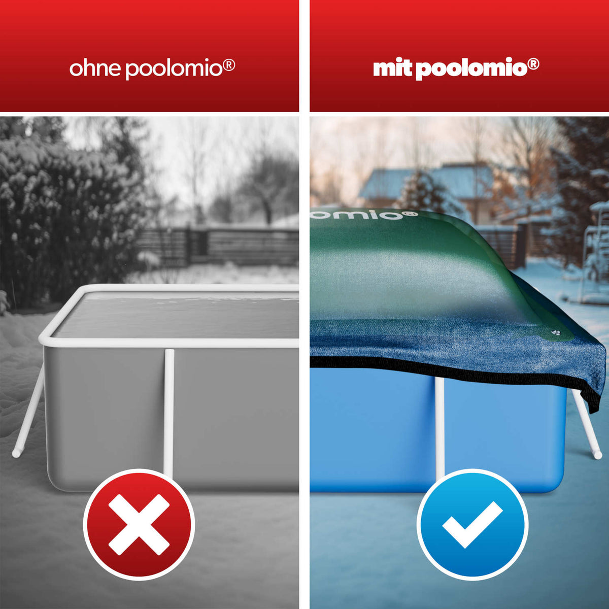 Poolkissen Rechteckig 4x2m | 420g/m²