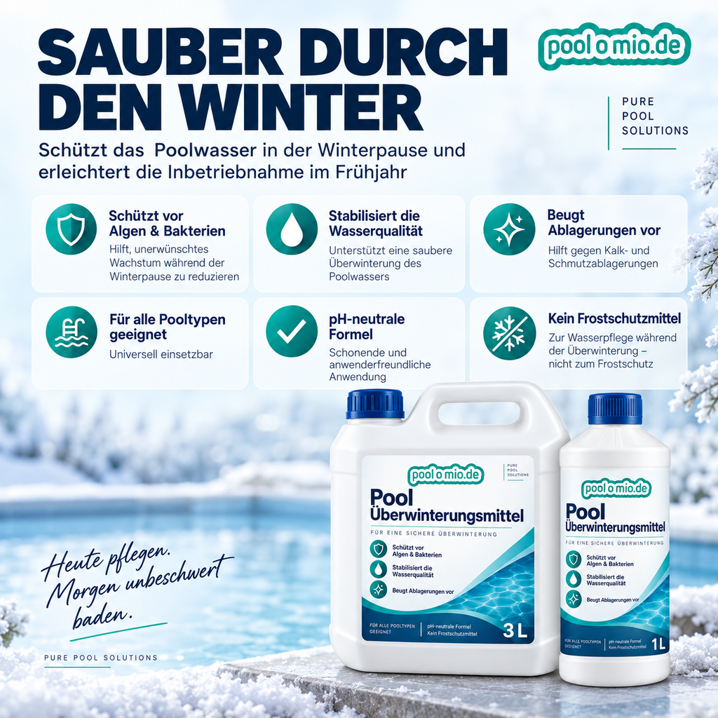 Poolomio Pool Überwinterungsmittel – Wasserpflege für den Winter