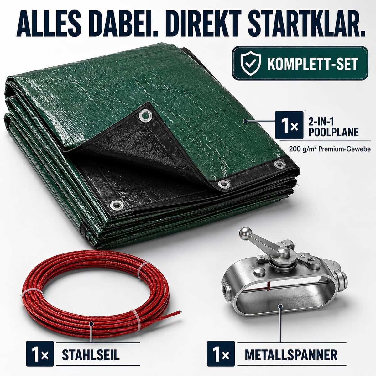 Poolabdeckung 2-in-1 Sommer & Winter